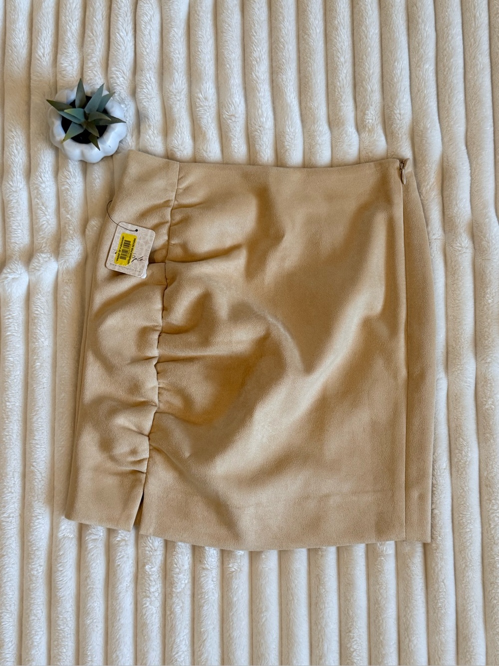 Free People Camel colored Suede Skirt NWT